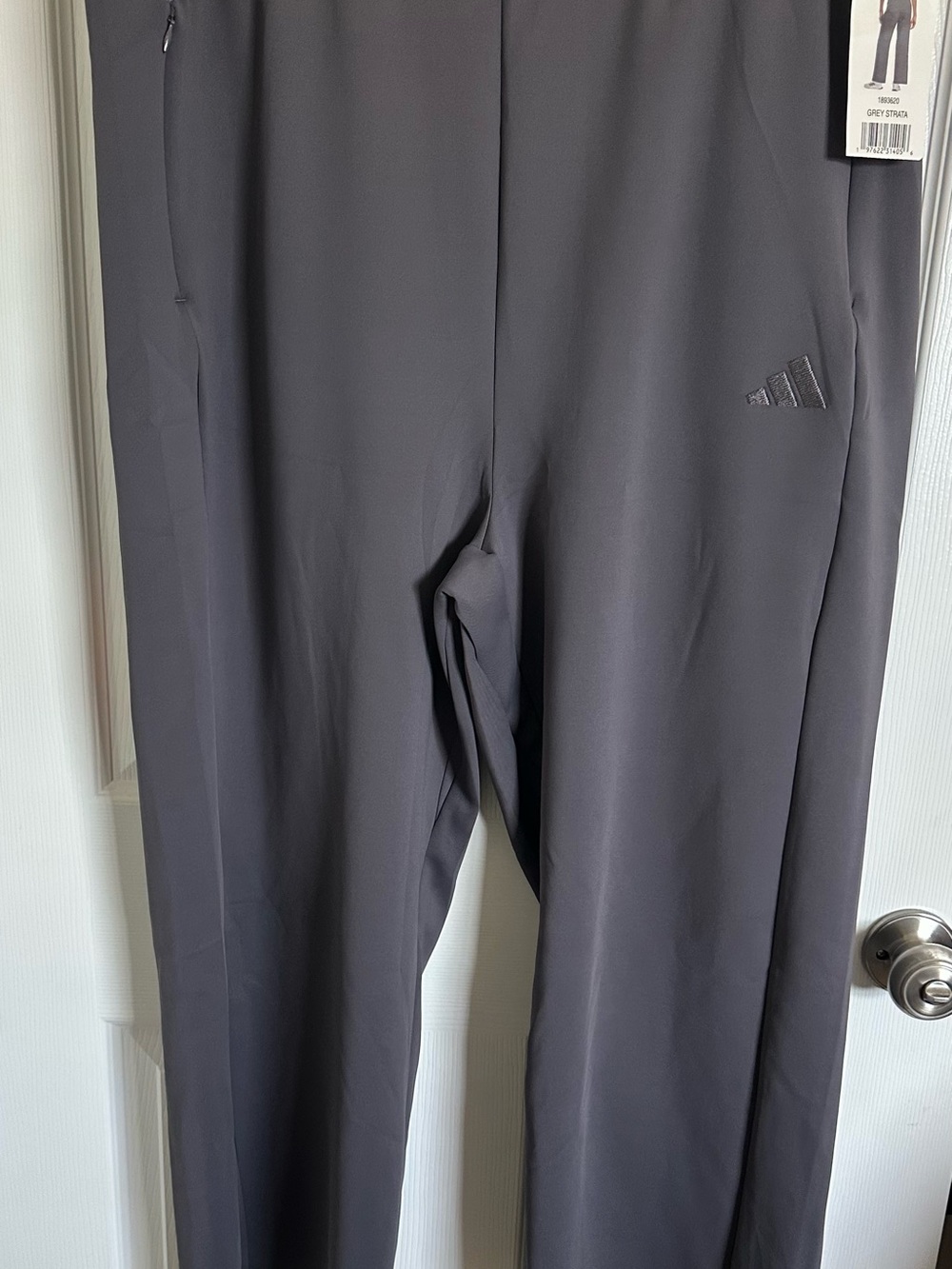 adidas Women's Wide-Leg Track Pants in gray stranda XXL - Picture 9 of 15